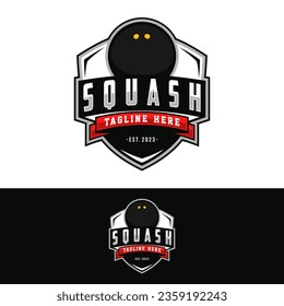 Squash badge logo in modern style, Vector illustration