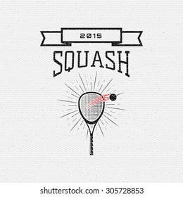 Squash badges logos and labels can be used for design, presentations, brochures, flyers, sports equipment, corporate identity, sales