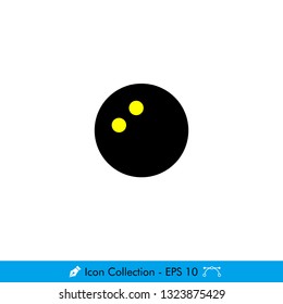 Squash Ball Icon / Vector - In Color Design