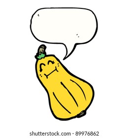 squash cartoon with speech bubble