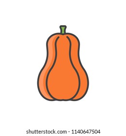 Squash colored line icon.