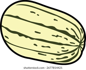 Ilustración de la fruta de la calabaza aislada en blanco