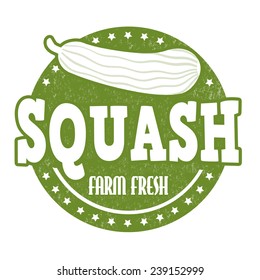 Squash grunge rubber stamp or label on white, vector illustration