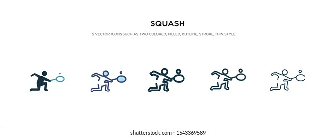 squash icon in different style vector illustration. two colored and black squash vector icons designed in filled, outline, line and stroke style can be used for web, mobile, ui