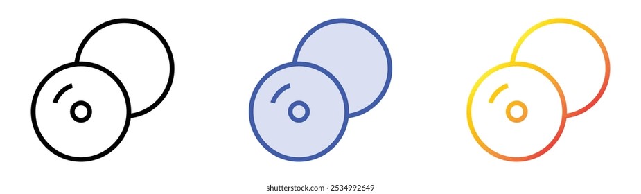 squash icon. Linear, Blue Fill and Gradient Style Design Isolated On White Background