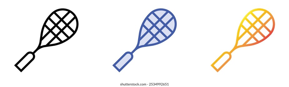 squash icon. Linear, Blue Fill and Gradient Style Design Isolated On White Background