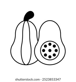 squash icon with white background vector stock illustration