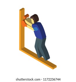Squash isometric left top view 3D icon
