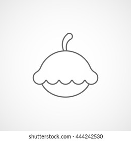 Squash Line Icon On White Background