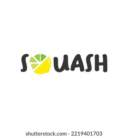 Squash Logo Design Concept for Business and Branding. Fresh Juice Drink Logo Template Vector. Lemon Logo Template