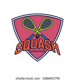 squash logo with text space for your slogan / tag line, vector illustration