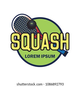 squash logo with text space for your slogan / tag line, vector illustration