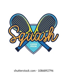 squash logo with text space for your slogan / tag line, vector illustration