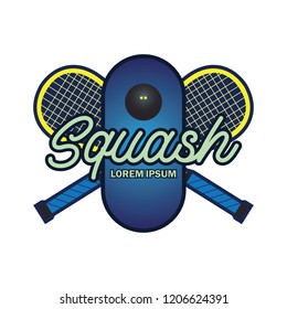 squash logo with text space for your slogan / tag line, vector illustration