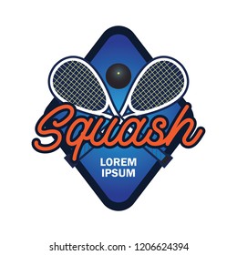 squash logo with text space for your slogan / tag line, vector illustration