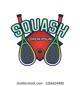 squash logo with text space for your slogan / tag line, vector illustration