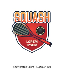 squash logo with text space for your slogan / tag line, vector illustration