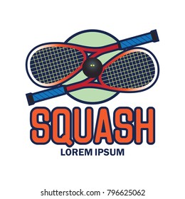 squash logo with text space for your slogan / tag line, vector illustration