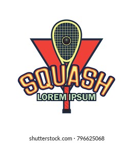 squash logo with text space for your slogan / tag line, vector illustration