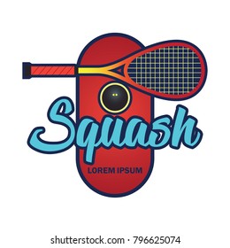 squash logo with text space for your slogan / tag line, vector illustration