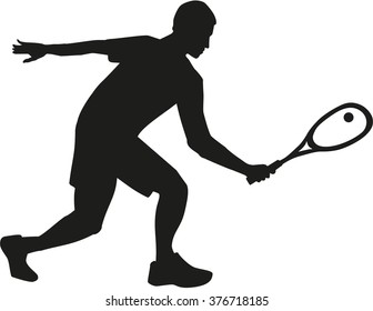 Squash Player Silhouette