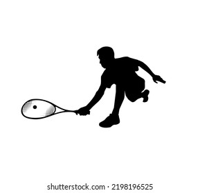 Squash-Player, Vektorgrafik-Logo