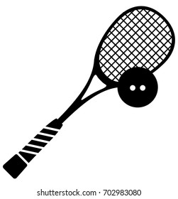 Squash Racket and Ball Icon