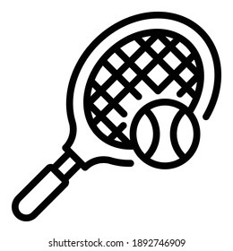 Squash racketicon. Outline squash racketvector icon for web design isolated on white background