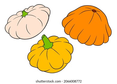 Juego de squash. Amarillo fresco, naranja y beige. En un estilo de caricatura. Ilustración vectorial para diseño y decoración.
