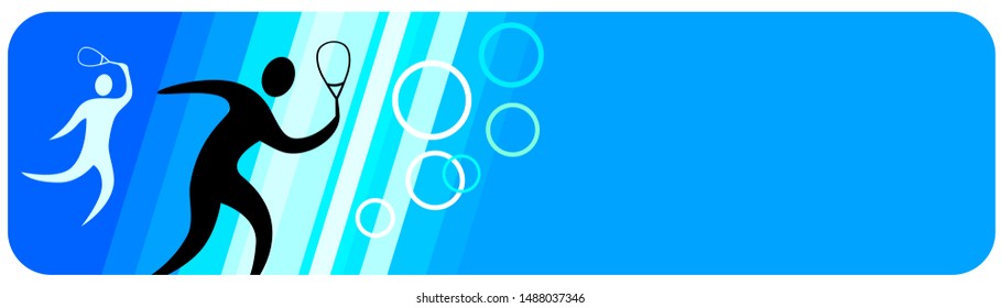 Squash sport banner vector illustration