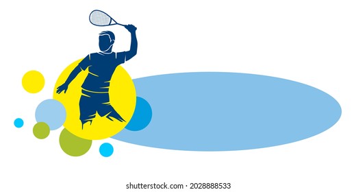 Squash Sport Graphic In Vector Quality.