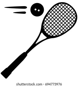 Squash Sport Icon Illustration