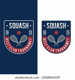 Squash sport logo design vector illustration