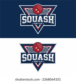 Ilustración vectorial del logo deportivo de Squash