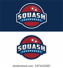 Squash sport logo design vector illustration