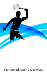squash sport poster vector illustration