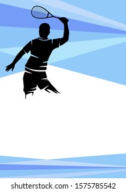 squash sport poster vector illustration