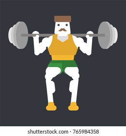 Squat with a barbell