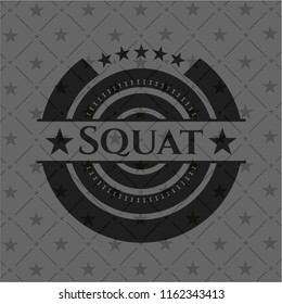 Squat black badge
