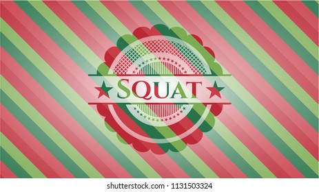 Squat christmas emblem.