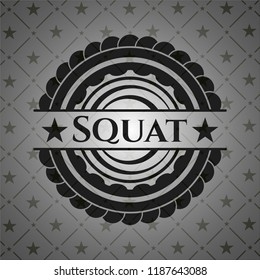Squat dark icon or emblem