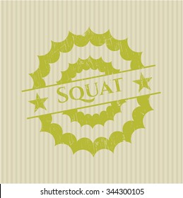 Squat grunge stamp