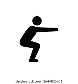 Squat Hold with Arms Stretched Exercise Demonstrating Strength and Stability