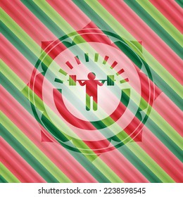 icono de escudo dentro del emblema del estilo navideño. 