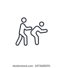 squat icon. vector.Editable stroke.linear style sign for use web design,logo.Symbol illustration.