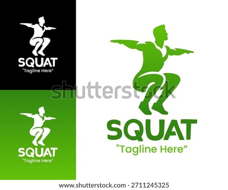 Squat Logo Bold Athletic Power Badge