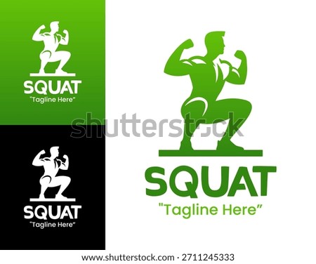 Squat Logo Dynamic Power Form Identity