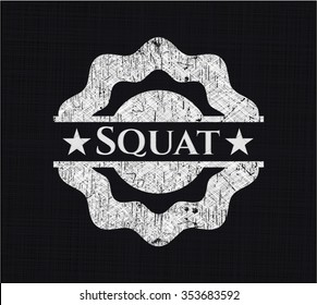 Squat on blackboard