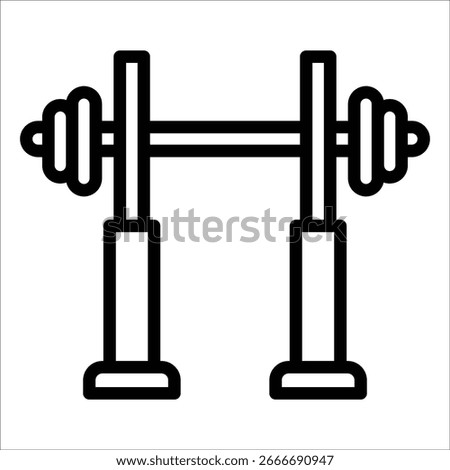 Squat Rack Icon Element For Design