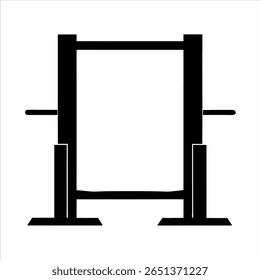 Silhueta de Rack Squat Vetor Ilustração de Arte